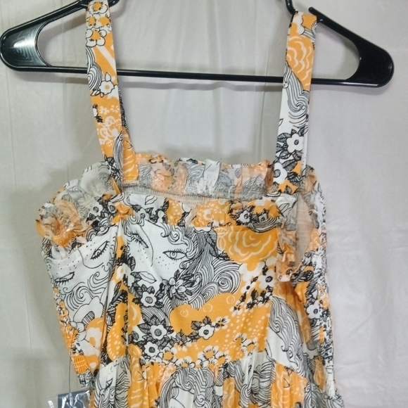 Modcloth Boho on the Range Smocked Maxi Dress Faces Print Medium NWT Rar… - Picture 9 of 16